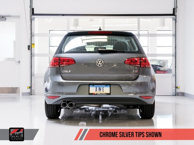 AWE Tuning VW MK7 Golf 1.8T Track Edition Exhaust w/Chrome Silver Tips (90mm) AWE Tuning VW MK7 Golf 1.8T Track Edition Exhaust w/Chrome Silver Tips (90mm)