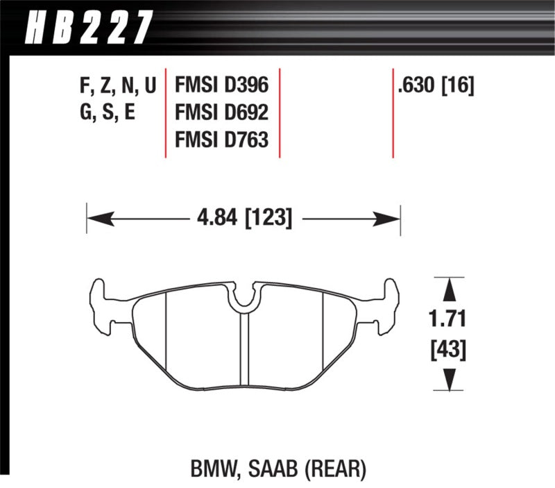 Hawk 92-95 BMW 325iS HT-10 Race Rear Brake Pads Hawk 92-95 BMW 325iS HT-10 Race Rear Brake Pads
