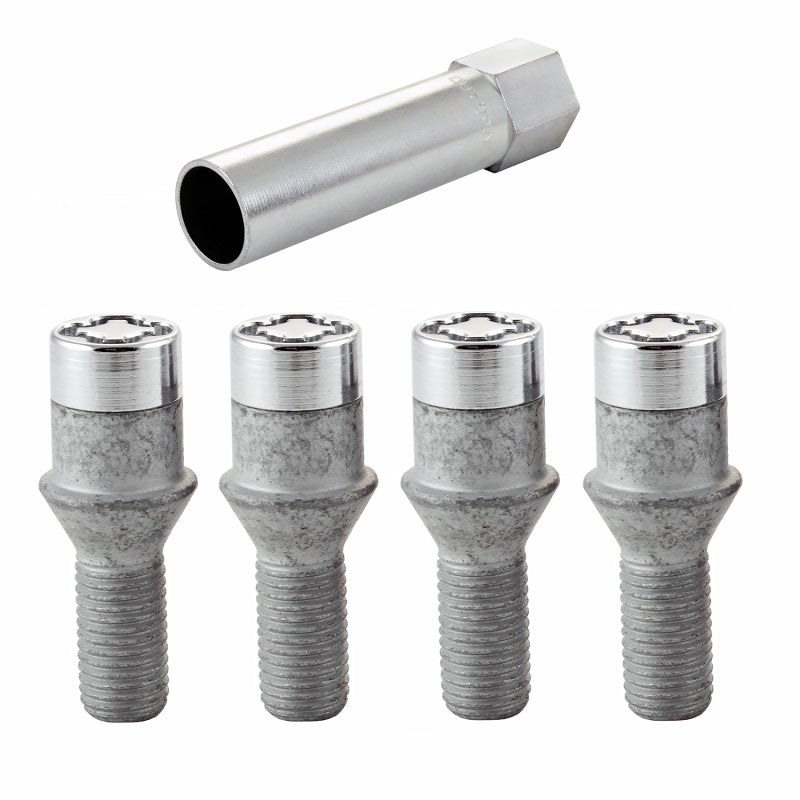 McGard Wheel Lock Bolt Set - 4pk. (Tuner / Cone Seat) M12X1.5 / 17mm Hex / 29.6mm Shank L. - Chrome McGard Wheel Lock Bolt Set - 4pk. (Tuner / Cone Seat) M12X1.5 / 17mm Hex / 29.6mm Shank L. - Chrome