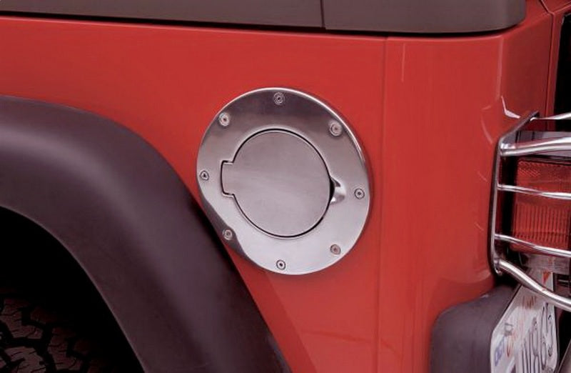 Rampage 2007-2018 Jeep Wrangler(JK) Billet Style Gas Cover - Polished Rampage 2007-2018 Jeep Wrangler(JK) Billet Style Gas Cover - Polished