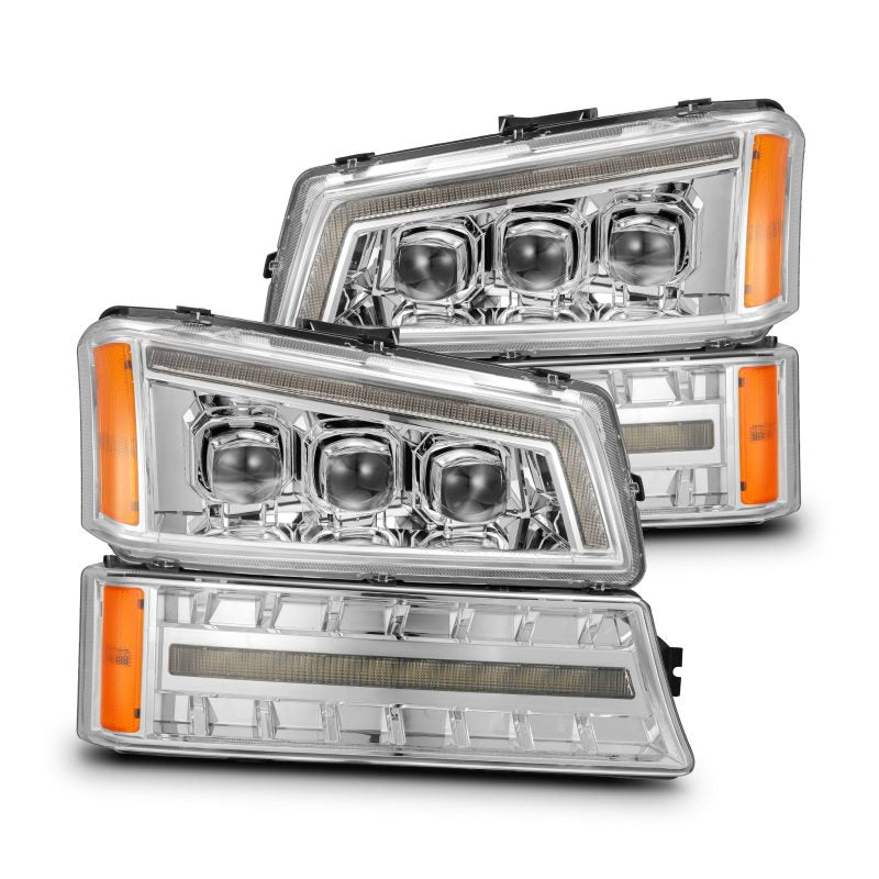 AlphaRex 03-06 Chevy Silverado 1500/2500HD/3500HD/Avalanche Chrome NOVA LED Proj Headlights AlphaRex 03-06 Chevy Silverado 1500/2500HD/3500HD/Avalanche Chrome NOVA LED Proj Headlights