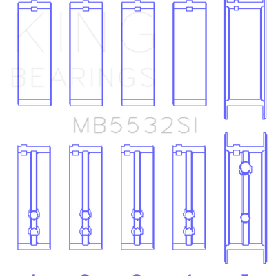 King Engine Bearings Chevrolet 151/153 (Size STD) Main Bearing Set