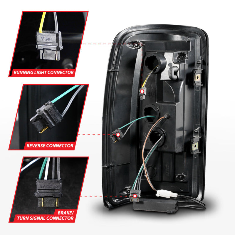 ANZO 00-06 Chevrolet Tahoe / GMC Yukon Full LED Taillights w/ Lightbar Black Housing/Clear Lens ANZO 00-06 Chevrolet Tahoe / GMC Yukon Full LED Taillights w/ Lightbar Black Housing/Clear Lens