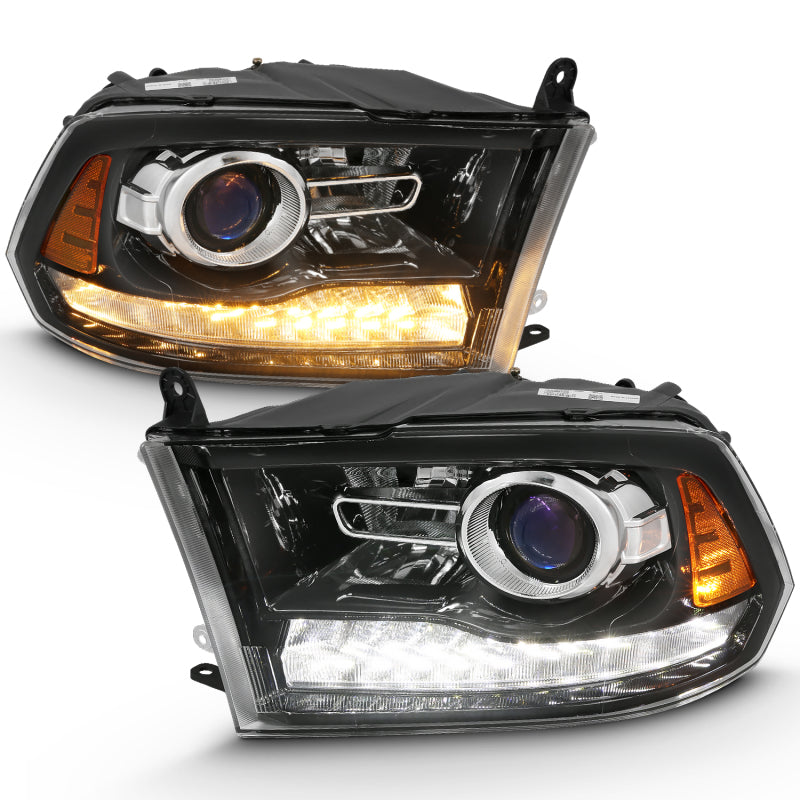 ANZO 2009-2018 Dodge Ram 1500 Projector Plank Style Switchback H.L Halo Black Amber (OE Style) ANZO 2009-2018 Dodge Ram 1500 Projector Plank Style Switchback H.L Halo Black Amber (OE Style)