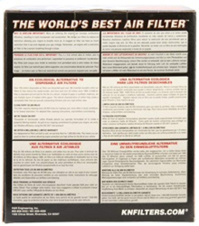 K&N Universal Rubber Filter 2-1/4in FLG x 5-1/8in Base x 4-5/8in Top x 6in Height K&N Universal Rubber Filter 2-1/4in FLG x 5-1/8in Base x 4-5/8in Top x 6in Height