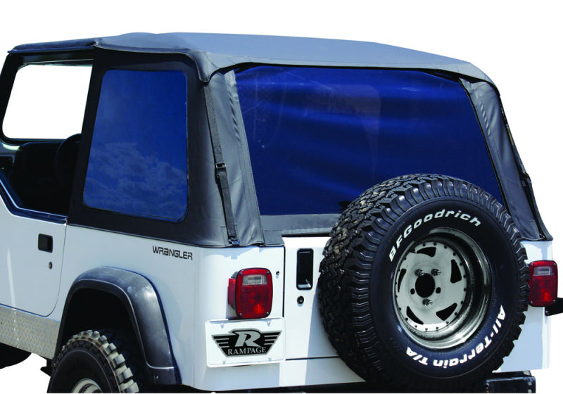Rampage 1992-1995 Jeep Wrangler(YJ) Frameless Soft Top Kit - Black Diamond Rampage 1992-1995 Jeep Wrangler(YJ) Frameless Soft Top Kit - Black Diamond