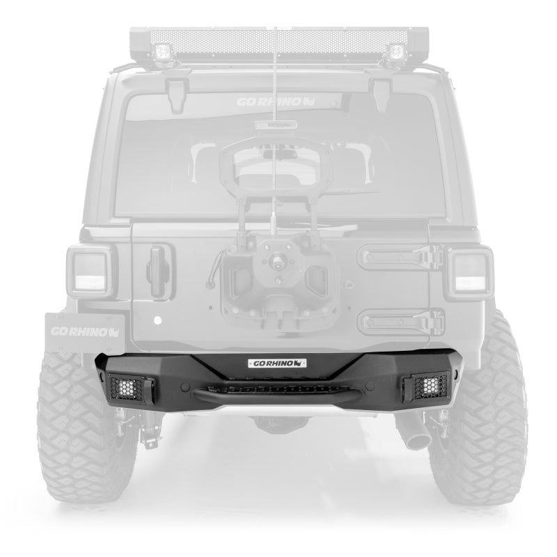 Go Rhino 18-20 Jeep Wrangler JL/JLU Rockline Rear Stubby Bumper Go Rhino 18-20 Jeep Wrangler JL/JLU Rockline Rear Stubby Bumper