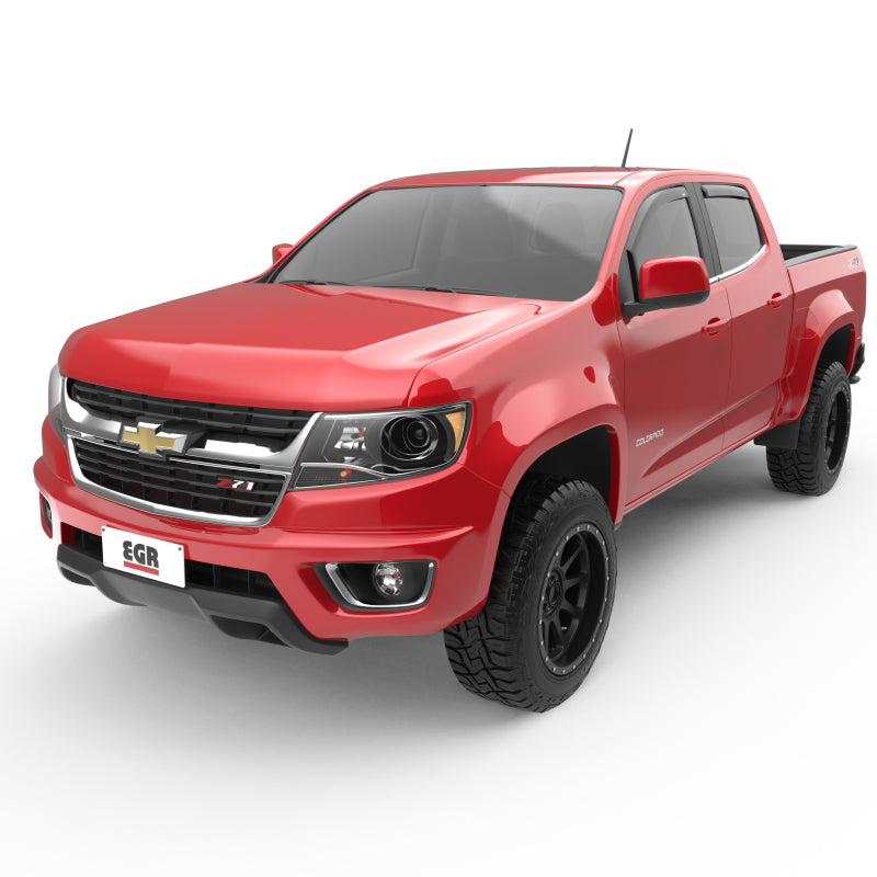 EGR 15+ Chevy Colorado/GMC Canyon Crew Cab In-Channel Window Visors - Set of 4 EGR 15+ Chevy Colorado/GMC Canyon Crew Cab In-Channel Window Visors - Set of 4