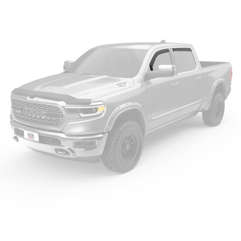 EGR 19-23 Ram 1500 In-Channel Window Visors Front/Rear Set Matte Black Crew Cab EGR 19-23 Ram 1500 In-Channel Window Visors Front/Rear Set Matte Black Crew Cab
