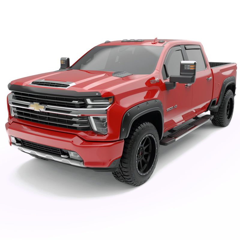 EGR 2020 Chevy 2500/3500 HD Double Cab In-Channel Window Visors - Dark Smoke EGR 2020 Chevy 2500/3500 HD Double Cab In-Channel Window Visors - Dark Smoke