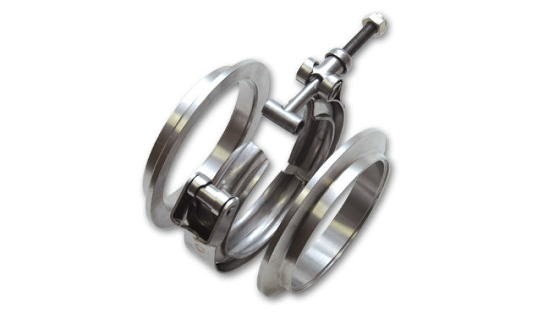 Vibrant T304 SS V-Band Flange Assembly for 2.5in O.D. Tubing incl 2 V-Band flanges & 1 V-Band Clamp Vibrant T304 SS V-Band Flange Assembly for 2.5in O.D. Tubing incl 2 V-Band flanges & 1 V-Band Clamp