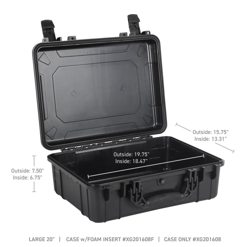 Go Rhino XVenture Gear Hard Case - Large 20in. / Lockable / IP67 / Automatic Air Valve - Tex. Black Go Rhino XVenture Gear Hard Case - Large 20in. / Lockable / IP67 / Automatic Air Valve - Tex. Black