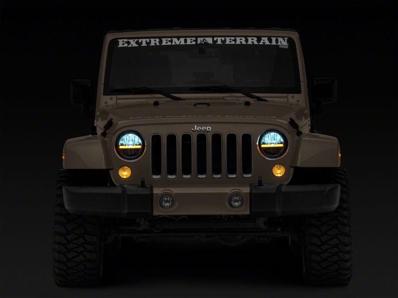 Raxiom 97-18 Jeep Wrangler TJ & JK Axial 7-In LED Headlights w/ DRL - Blk Housing (Clear Lens) Raxiom 97-18 Jeep Wrangler TJ & JK Axial 7-In LED Headlights w/ DRL - Blk Housing (Clear Lens)