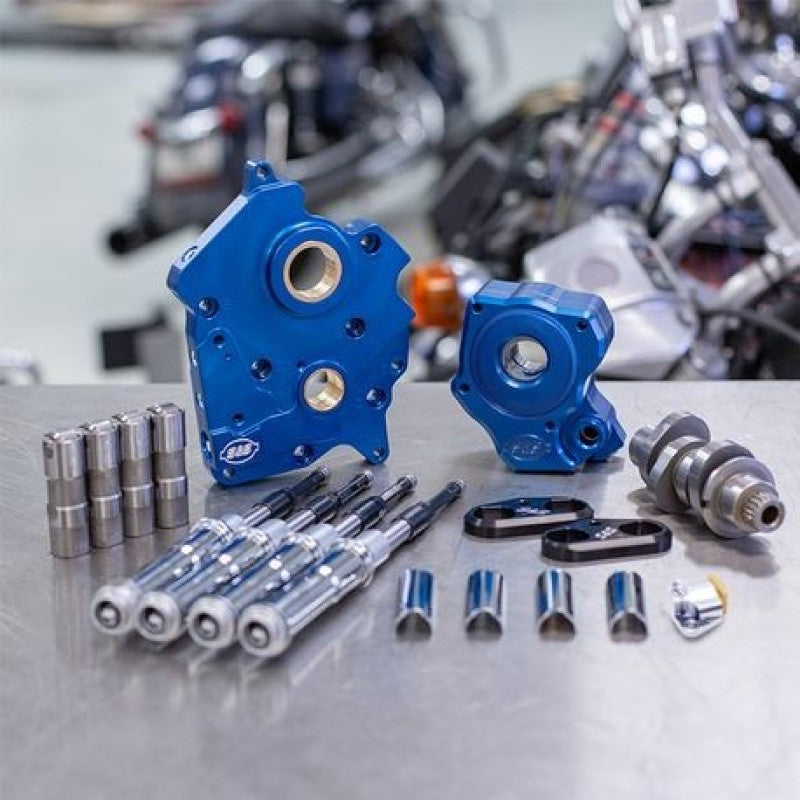 S&S Cycle 2017+ Oil Cooled M8 Models Chain Drive 465C Cam Chest Kit w/ Chrome Pushrod Tubes S&S Cycle 2017+ Oil Cooled M8 Models Chain Drive 465C Cam Chest Kit w/ Chrome Pushrod Tubes