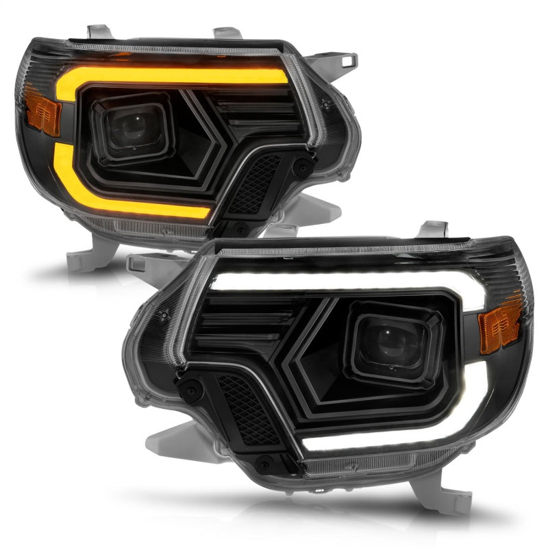 ANZO 12-15 Toyota Tacoma Projector Headlights - w/ Light Bar Switchback Black Housing ANZO 12-15 Toyota Tacoma Projector Headlights - w/ Light Bar Switchback Black Housing