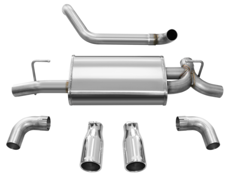 Corsa 2018-2025 Jeep Wrangler JL 2.5in Dual Rear Exit Polished Tips Sport Axle-Back Exhaust Corsa 2018-2025 Jeep Wrangler JL 2.5in Dual Rear Exit Polished Tips Sport Axle-Back Exhaust