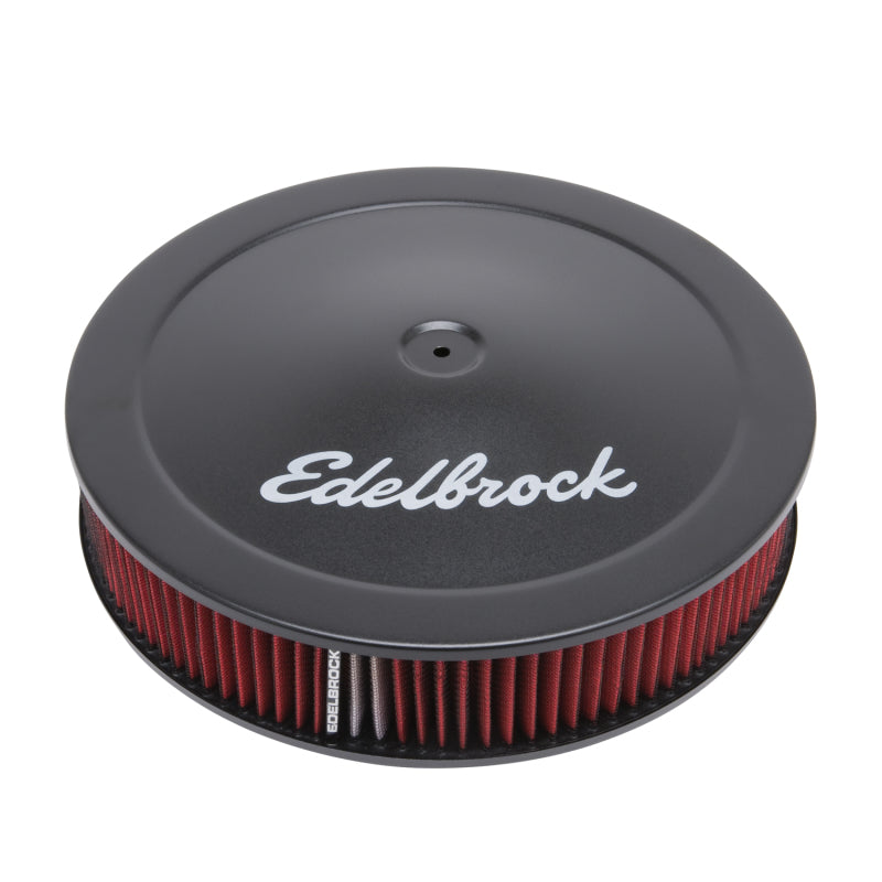 Edelbrock Air Cleaner Pro-Flo Series Round 14 In Diameter Cloth Element 3/8Indropped Base Black Edelbrock Air Cleaner Pro-Flo Series Round 14 In Diameter Cloth Element 3/8Indropped Base Black