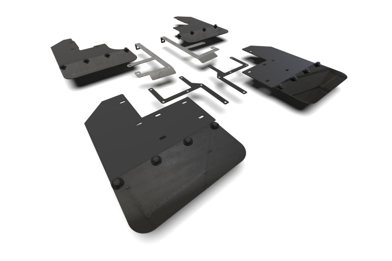 Rally Armor 19-25 Jeep JT Gladiator (Mojave/Rubicon) Black Mud Flap w/Metallic Black Logo Rally Armor 19-25 Jeep JT Gladiator (Mojave/Rubicon) Black Mud Flap w/Metallic Black Logo
