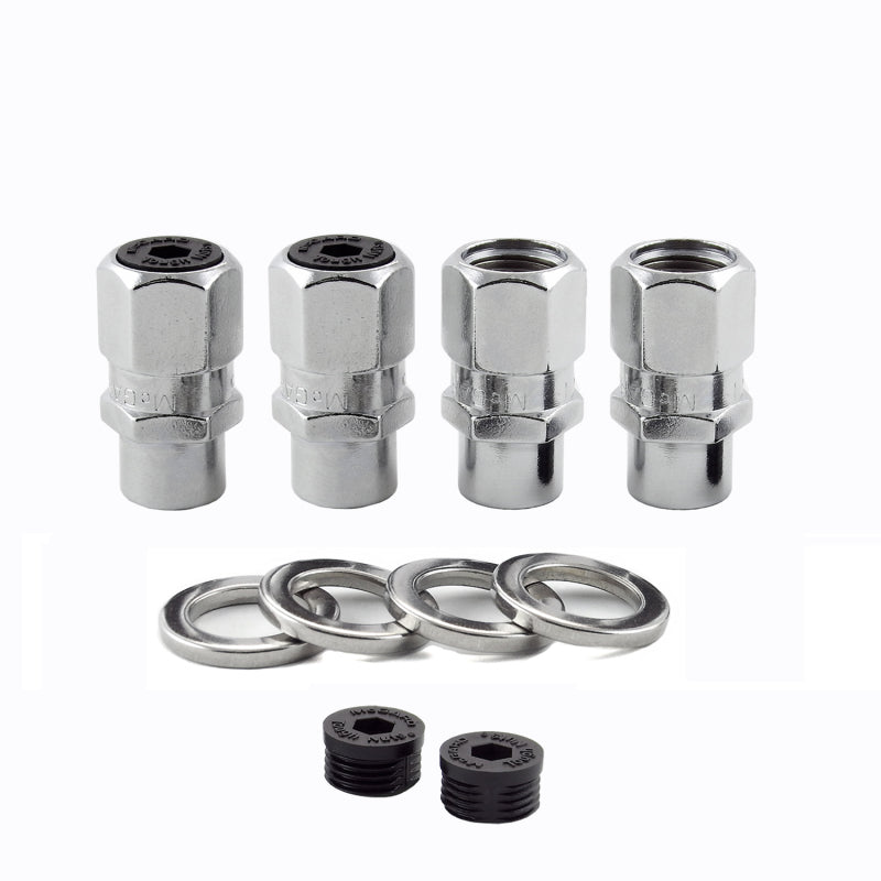 McGard Hex Lug Nut (Drag Racing Short Shank) 1/2-20 / 13/16 Hex / 1.6in. Length (4-Pack) - Chrome McGard Hex Lug Nut (Drag Racing Short Shank) 1/2-20 / 13/16 Hex / 1.6in. Length (4-Pack) - Chrome
