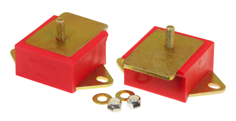 Prothane 72-86 Jeep CJ 6cyl Motor Mounts - Red Prothane 72-86 Jeep CJ 6cyl Motor Mounts - Red