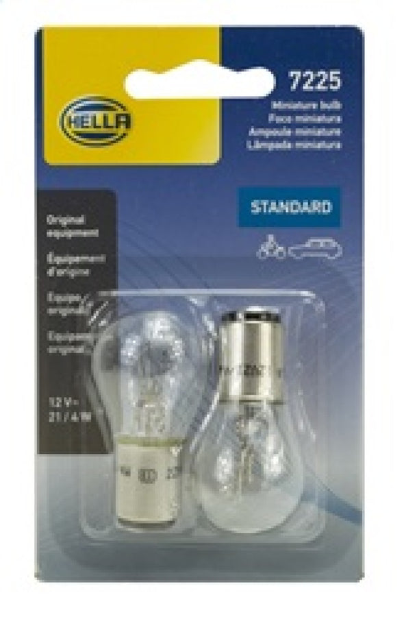 Hella Bulb 7225 12V 21/4W Baz15D S8 (2) Hella Bulb 7225 12V 21/4W Baz15D S8 (2)