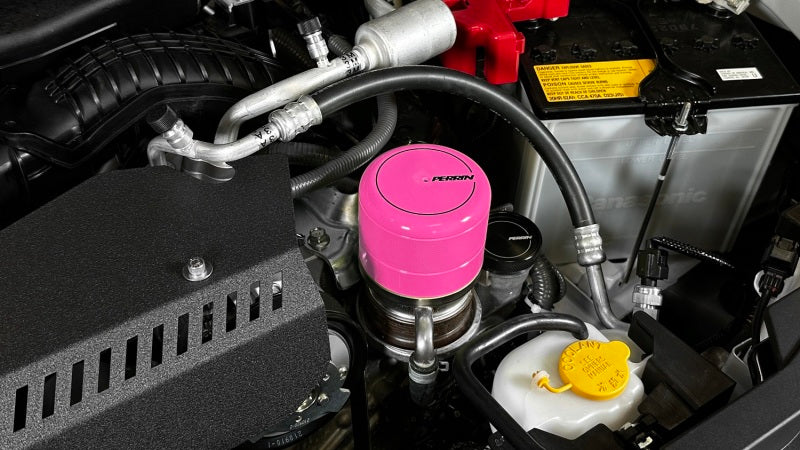 PERRIN 15-25 Subaru WRX & 13-25 BRZ/FR-S/86/GR86 Oil Filter Cover - Hyper Pink PERRIN 15-25 Subaru WRX & 13-25 BRZ/FR-S/86/GR86 Oil Filter Cover - Hyper Pink