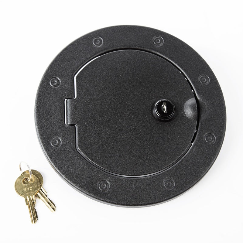 Rugged Ridge 07-18 Jeep Wrangler JK Textured Black Locking Gas Cap Door Rugged Ridge 07-18 Jeep Wrangler JK Textured Black Locking Gas Cap Door