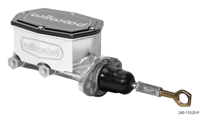 Wilwood Compact Tandem Master Cylinder - 7/8in Bore - w/Pushrod fits Mustang (Ball Burnished) Wilwood Compact Tandem Master Cylinder - 7/8in Bore - w/Pushrod fits Mustang (Ball Burnished)