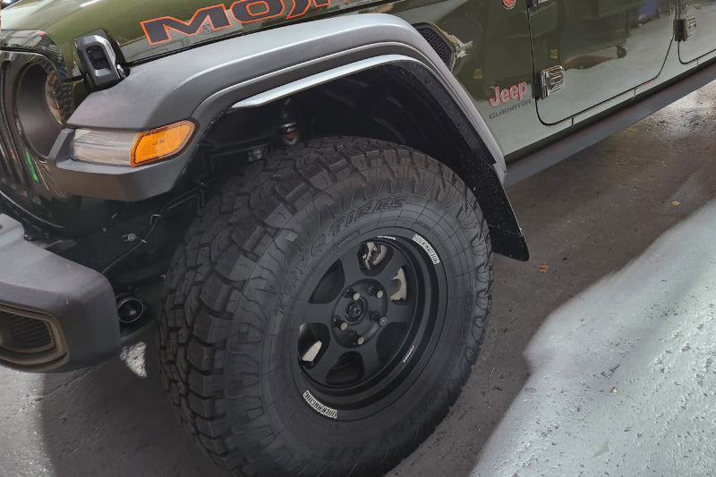 Rally Armor 19-25 Jeep JT Gladiator (Mojave/Rubicon) Black Mud Flap w/Army Green Logo Rally Armor 19-25 Jeep JT Gladiator (Mojave/Rubicon) Black Mud Flap w/Army Green Logo