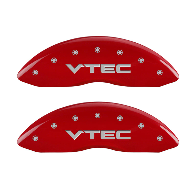 MGP 4 Caliper Covers Engraved Front & Rear Vtech Red finish silver ch MGP 4 Caliper Covers Engraved Front & Rear Vtech Red finish silver ch