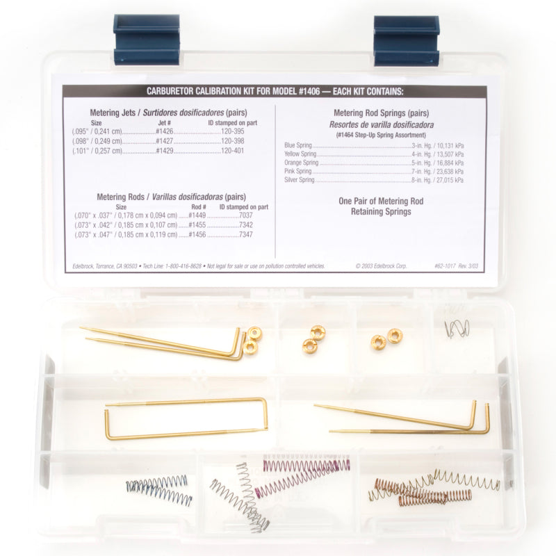 Edelbrock Jet / Rod Kit for 1406 Edelbrock Jet / Rod Kit for 1406