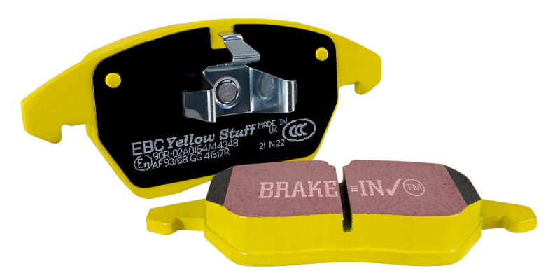 EBC 04-05 Mitsubishi Lancer Evo 8 2.0T (FQ400 w/Alcon Caliper) Yellowstuff Front Brake Pads EBC 04-05 Mitsubishi Lancer Evo 8 2.0T (FQ400 w/Alcon Caliper) Yellowstuff Front Brake Pads