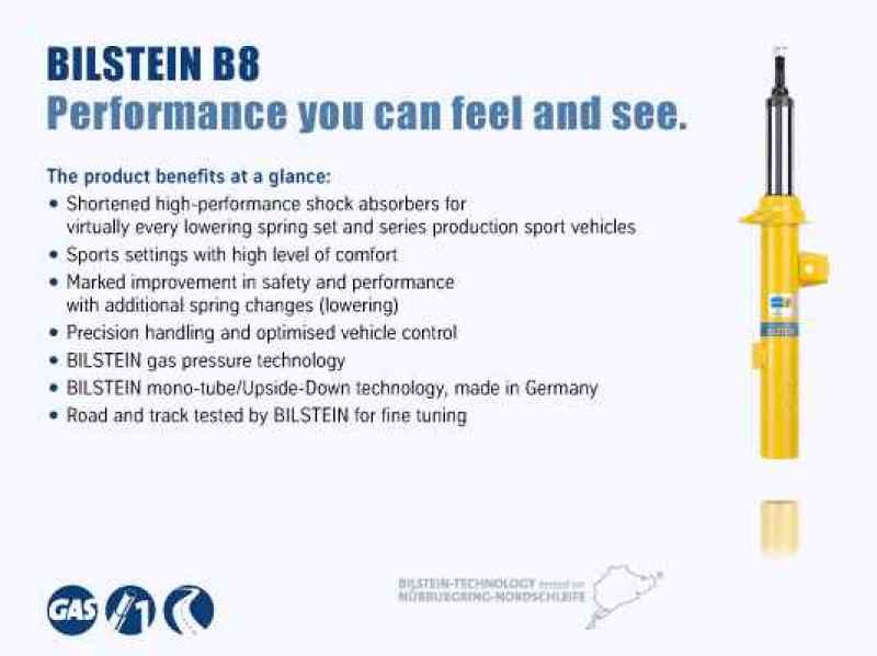 Bilstein B8 02-06 Audi A4 Front 46mm Monotube Shock Absorber Bilstein B8 02-06 Audi A4 Front 46mm Monotube Shock Absorber