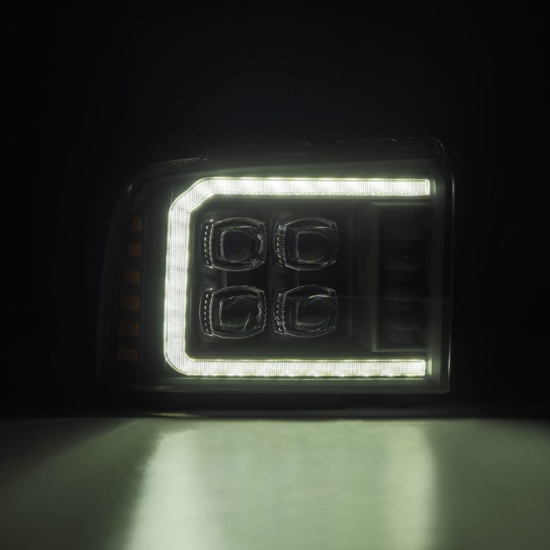 AlphaRex 05-07 Ford F250/350/450/550 Super Duty NOVA LED Proj HL Blk w/Actv Light & Seq Sig + SB DRL AlphaRex 05-07 Ford F250/350/450/550 Super Duty NOVA LED Proj HL Blk w/Actv Light & Seq Sig + SB DRL