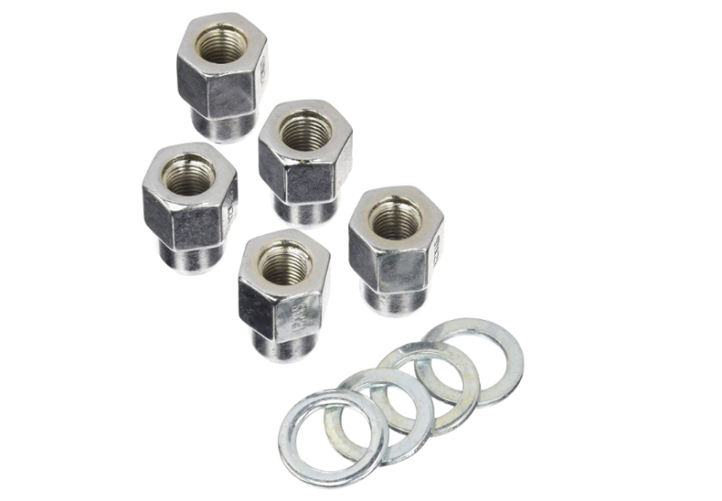 Weld Open End Lug Nuts w/Centered Washers 1/2in. RH - 5pk. Weld Open End Lug Nuts w/Centered Washers 1/2in. RH - 5pk.