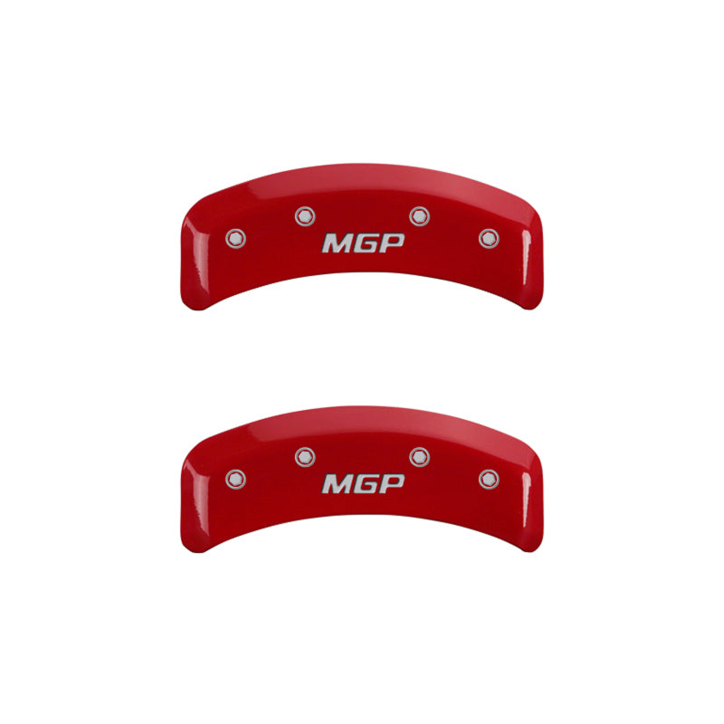 MGP 4 Caliper Covers Engraved Front & Rear MGP Red finish silver ch MGP 4 Caliper Covers Engraved Front & Rear MGP Red finish silver ch