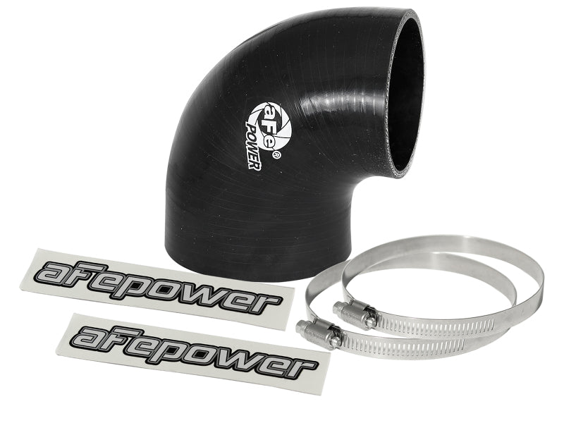 aFe Magnum FORCE CAI Univ. Silicone Coupling Kit (3.5in. ID to 3in. ID) 90Deg. Elbow Reducer - Black aFe Magnum FORCE CAI Univ. Silicone Coupling Kit (3.5in. ID to 3in. ID) 90Deg. Elbow Reducer - Black