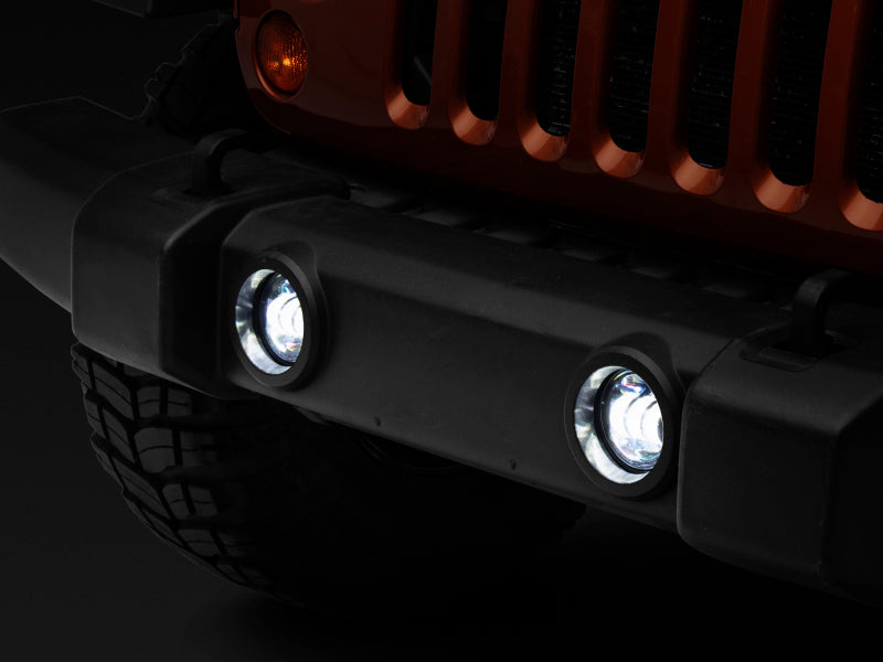 Raxiom 07-22 Jeep Wrangler JK/JL Axial Series Tri-Bar LED Fog Lights- White Raxiom 07-22 Jeep Wrangler JK/JL Axial Series Tri-Bar LED Fog Lights- White