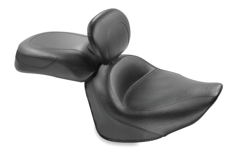 Mustang 08-17 Yamaha Raider Wide Touring 2PC Seat w/Diver Backrest - Black Mustang 08-17 Yamaha Raider Wide Touring 2PC Seat w/Diver Backrest - Black