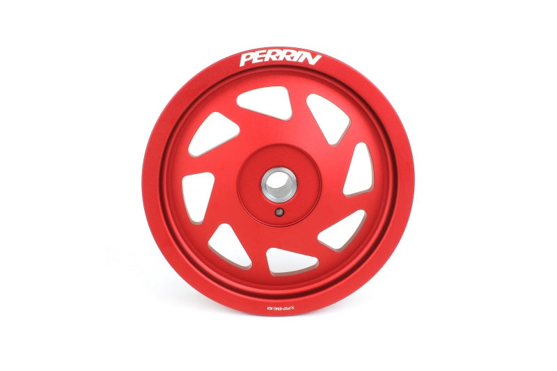 PERRIN 22-25 Subaru WRX/BRZ & Toyota GR86 / 20-25 FXT/OBXT Lightweight Crank Pulley - Red PERRIN 22-25 Subaru WRX/BRZ & Toyota GR86 / 20-25 FXT/OBXT Lightweight Crank Pulley - Red