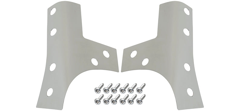 Kentrol 07-18 Jeep Wrangler JK Windshield Support Overlays Pair - Polished Silver Kentrol 07-18 Jeep Wrangler JK Windshield Support Overlays Pair - Polished Silver