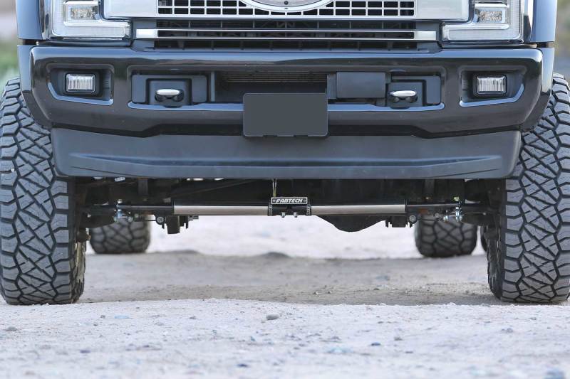 Fabtech 19-20 Ford F450/F550 4WD Dual Steering Stabilizer System w/DL 2.25 Shocks Fabtech 19-20 Ford F450/F550 4WD Dual Steering Stabilizer System w/DL 2.25 Shocks