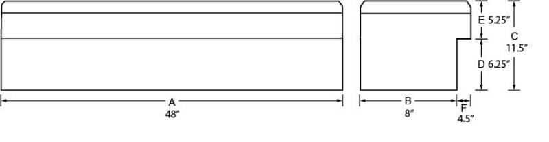 Tradesman Aluminum Side Bin Truck Tool Box (48in.) - Black Tradesman Aluminum Side Bin Truck Tool Box (48in.) - Black