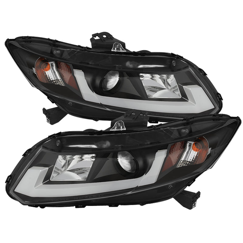Spyder 12-14 Honda Civic (Excl. 2014 Coupe) Projector Headlights Lgtbr DRL Black PRO-YD-HC12-DRL-BK Spyder 12-14 Honda Civic (Excl. 2014 Coupe) Projector Headlights Lgtbr DRL Black PRO-YD-HC12-DRL-BK