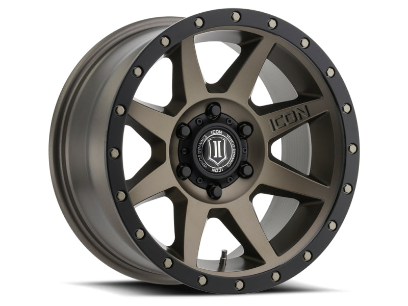 ICON Rebound 17x8.5 6x5.5 25mm Offset 5.75in BS 95.1mm Bore Bronze Wheel ICON Rebound 17x8.5 6x5.5 25mm Offset 5.75in BS 95.1mm Bore Bronze Wheel