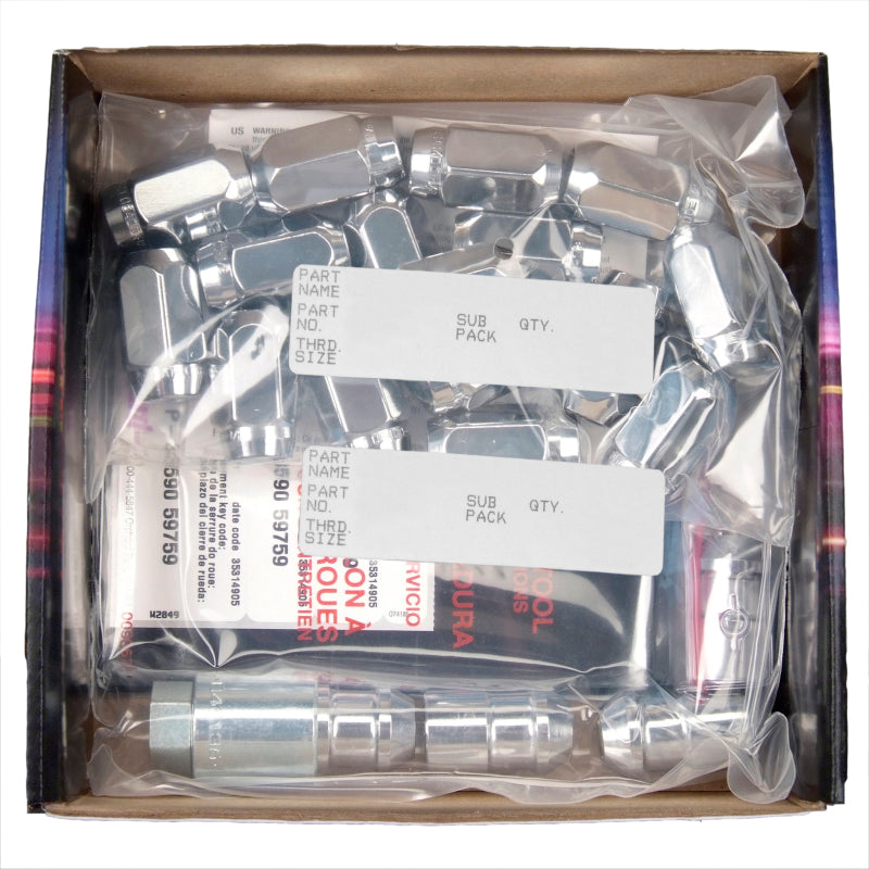 McGard 6 Lug Hex Install Kit w/Locks (Cone Seat Nut) 1/2-20 / 13/16 Hex / 1.5in. Length - Chrome McGard 6 Lug Hex Install Kit w/Locks (Cone Seat Nut) 1/2-20 / 13/16 Hex / 1.5in. Length - Chrome