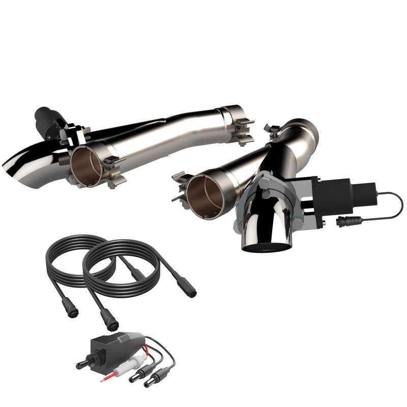 QTP 2018+ Jeep Grand Cherokee Trackhawk 2.75in 304SS Aggressor Cutout Dual Mid Pipes QTP 2018+ Jeep Grand Cherokee Trackhawk 2.75in 304SS Aggressor Cutout Dual Mid Pipes