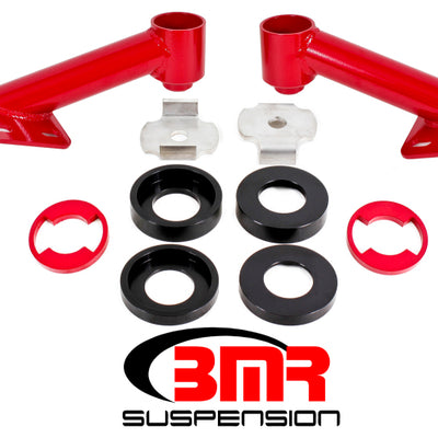 BMR 15-17 S550 Mustang Cradle Bushing Lockout Kit - Red