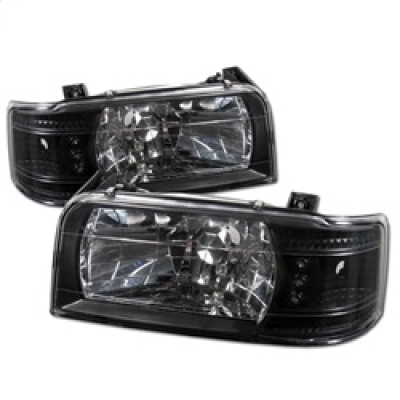 Spyder Ford F150 92-96/Ford Bronco 92-96 1PC LED ( LEDs)Crystal Headlights Blk HD-YD-FB92-1PC-BK Spyder Ford F150 92-96/Ford Bronco 92-96 1PC LED ( LEDs)Crystal Headlights Blk HD-YD-FB92-1PC-BK