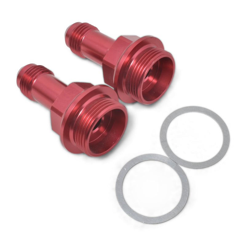 Russell Performance 7/8in -20 x -6 AN Male Flare Extended (2 pcs.) (Red/Blue) Russell Performance 7/8in -20 x -6 AN Male Flare Extended (2 pcs.) (Red/Blue)